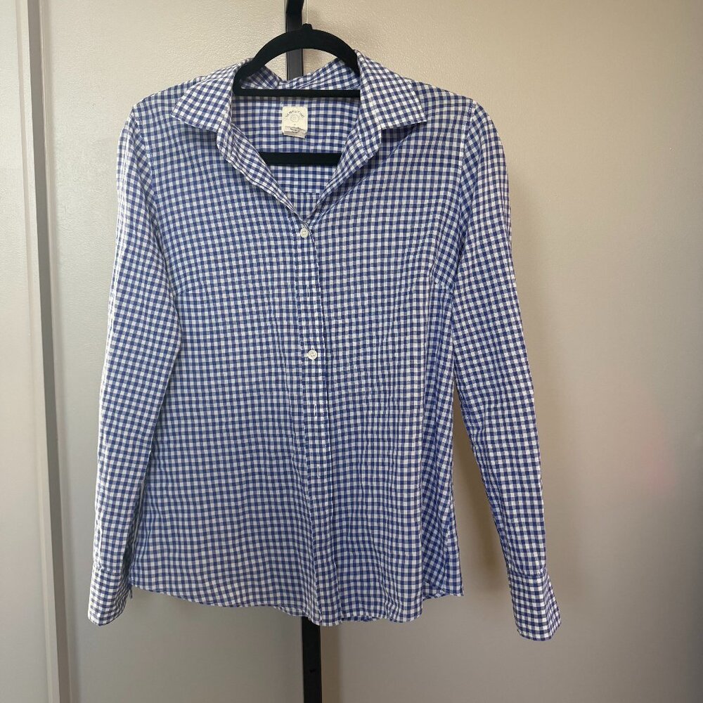 JCrew Blue Gingham Button Down Shirt